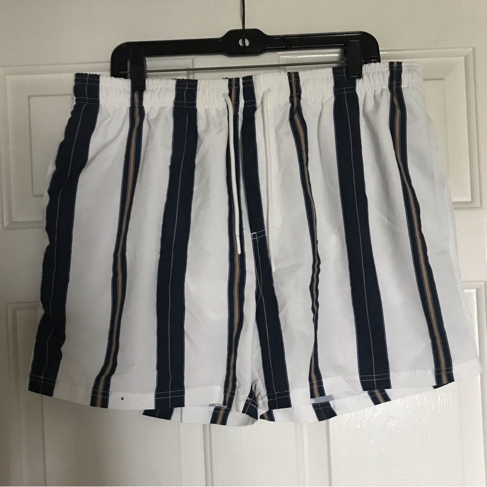 Striped Swim Trunks